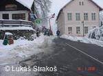 Úklid sněhu na Hukvaldech